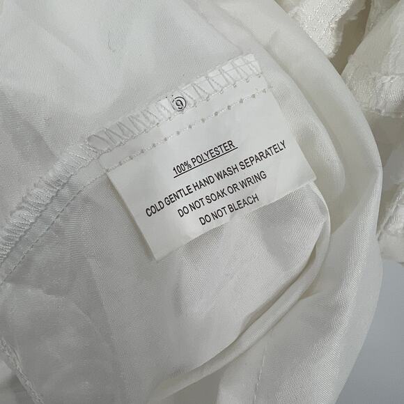 Princess Polly White Striped Wrap Mini Dress Size 4 - Picture 5 of 7